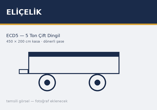 ECD5 — 5 Ton Çift Dingil Dönerli Römork